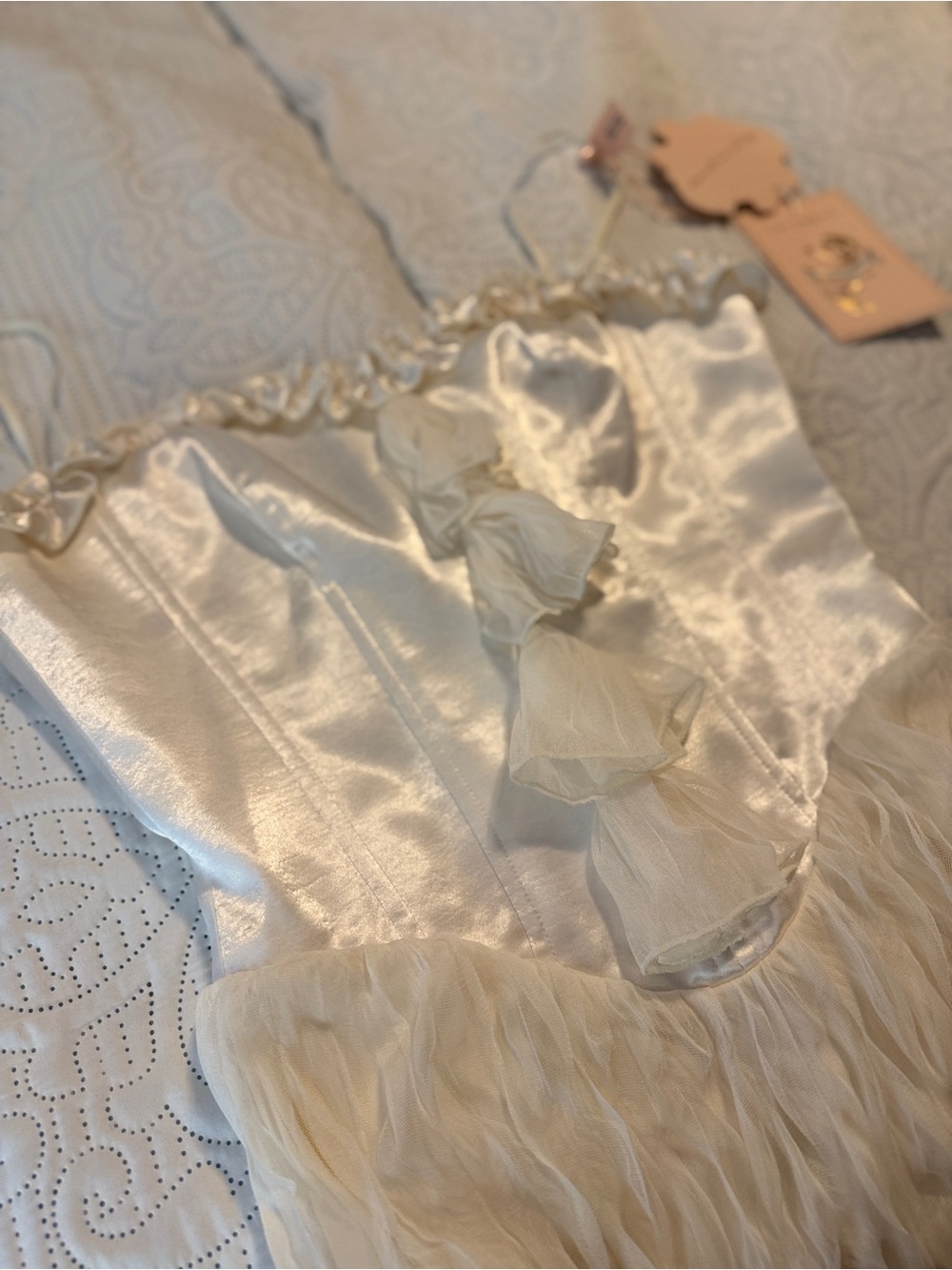 LaceMade Women’s Holy Confession corset dress Size Small Ivory White NEW - Picture 12 of 15